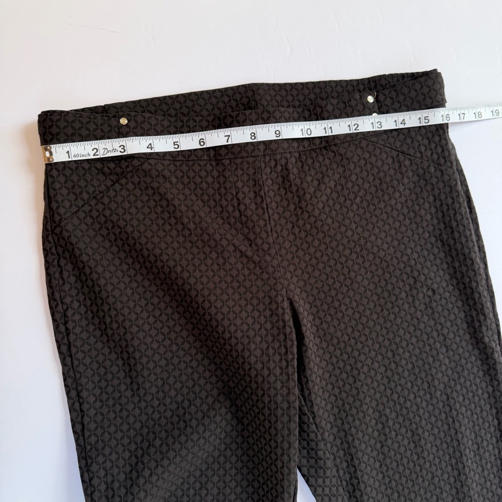 Woman’s Raffaella Comfort Stretch Pants Black Textured Size 12​ - Picture 6 of 8